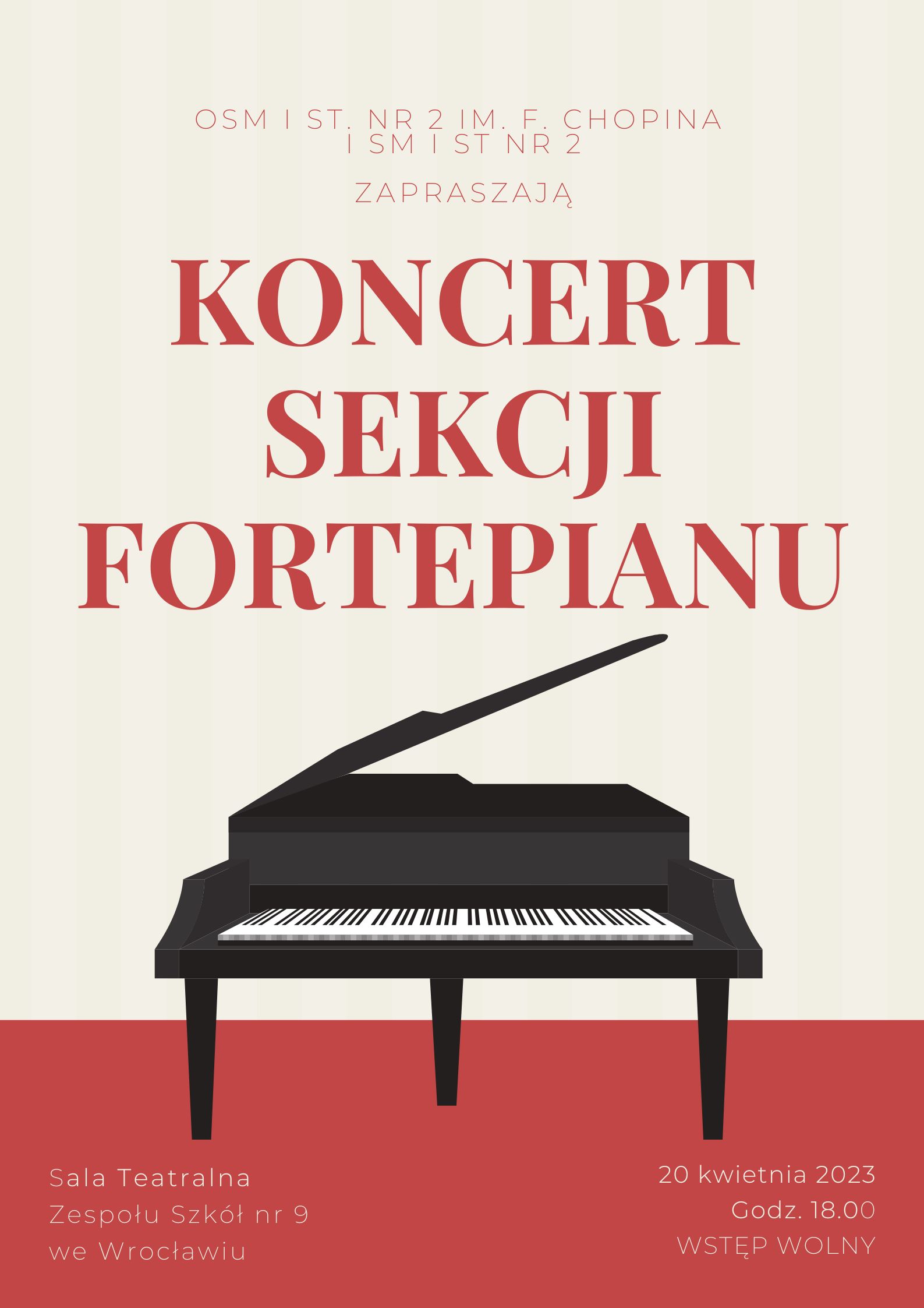 Koncert sekcji fortepianu