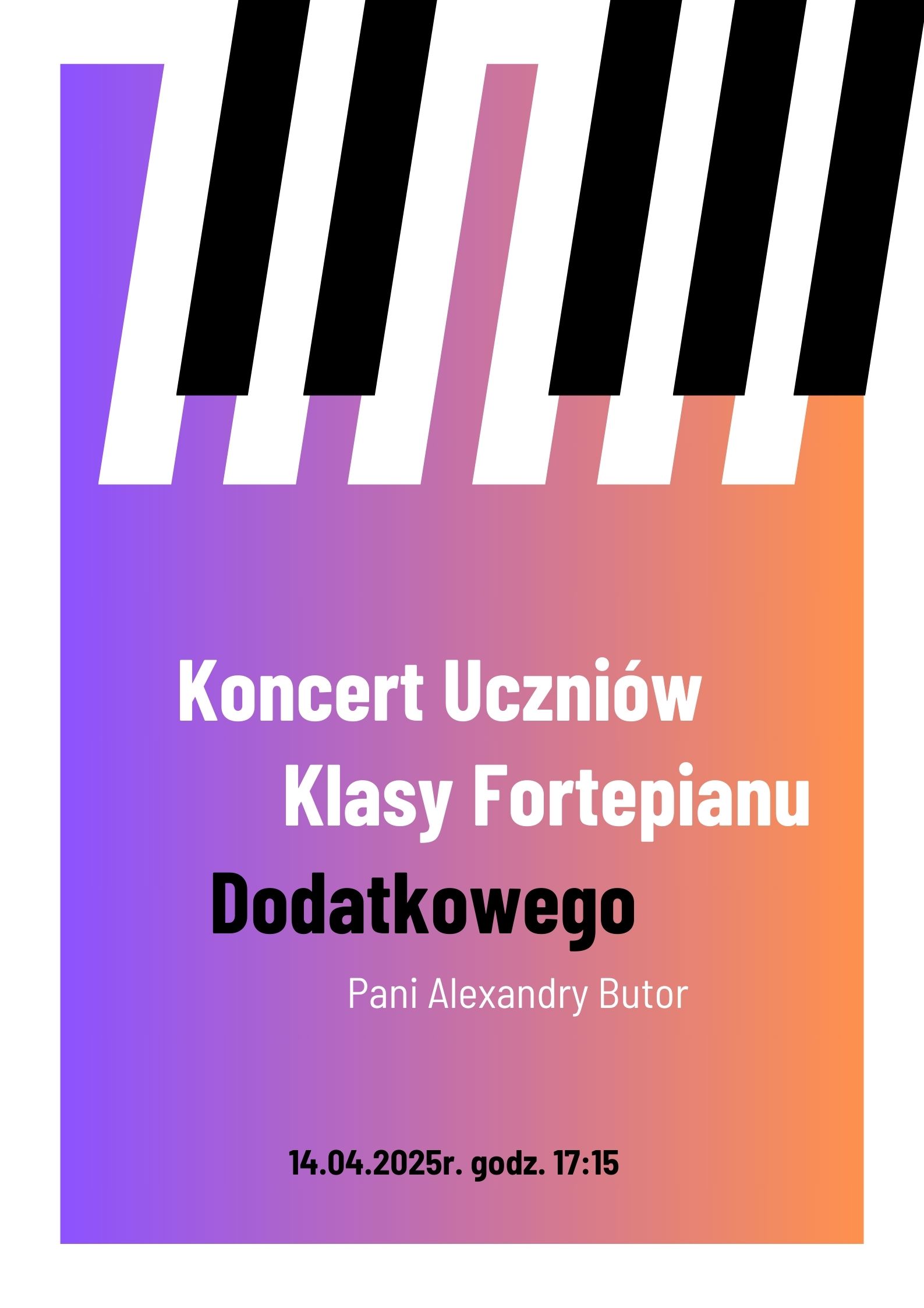 Koncert Klasy Fortepianu