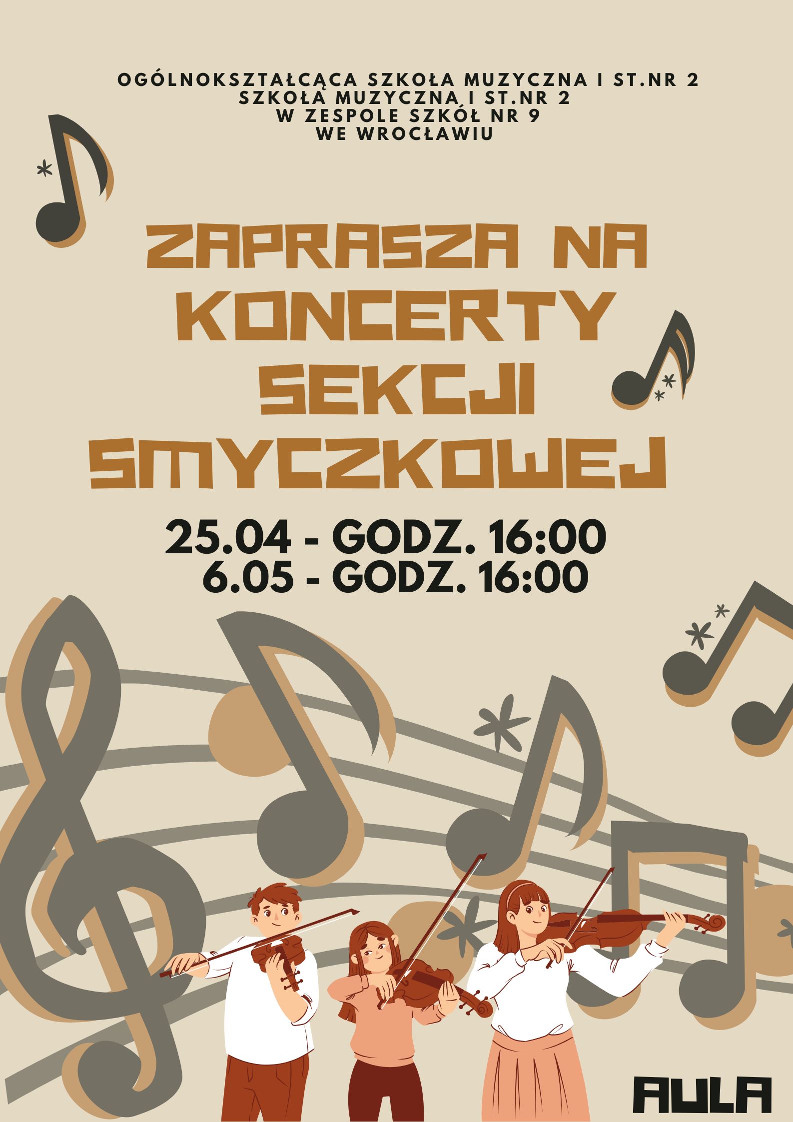 plakat sekcji smyczkowej